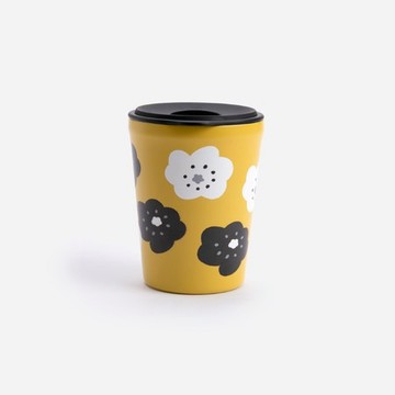 SOU・SOU附蓋不鏽鋼保溫杯 微笑 黃