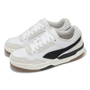 Puma 休閒鞋 Rebound Retro SD 男鞋 女鞋 白 黑 膠底 緩衝 拼接 麂皮 厚底 情侶鞋 40021401