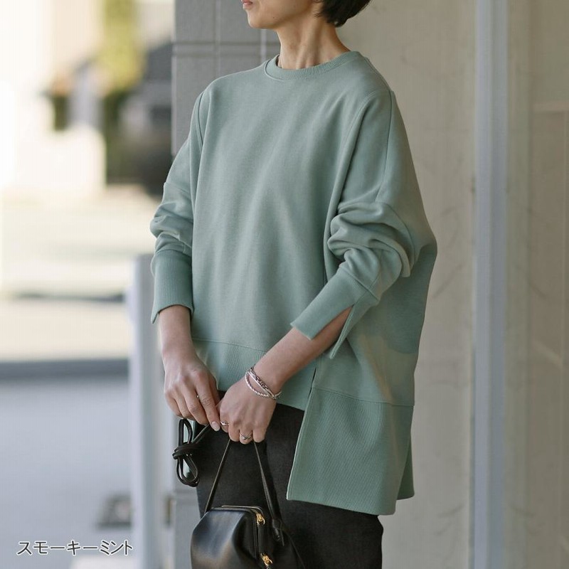 PASSIONE (パシオーネ) 裏起毛＆ドルマンスリーブ スウェットトップス