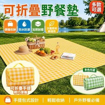 【台灣出貨🔥戶外必備】可折疊野餐墊 大尺寸防水防潮露營墊 150x200cm 加厚手提收納 沙灘草地墊 親子野餐布