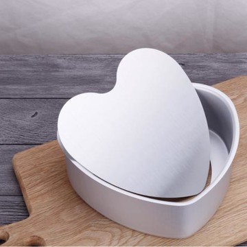 鋁合金陽極 愛心形活底蛋糕模 6/8寸心型活動蛋糕模具 烘焙模具