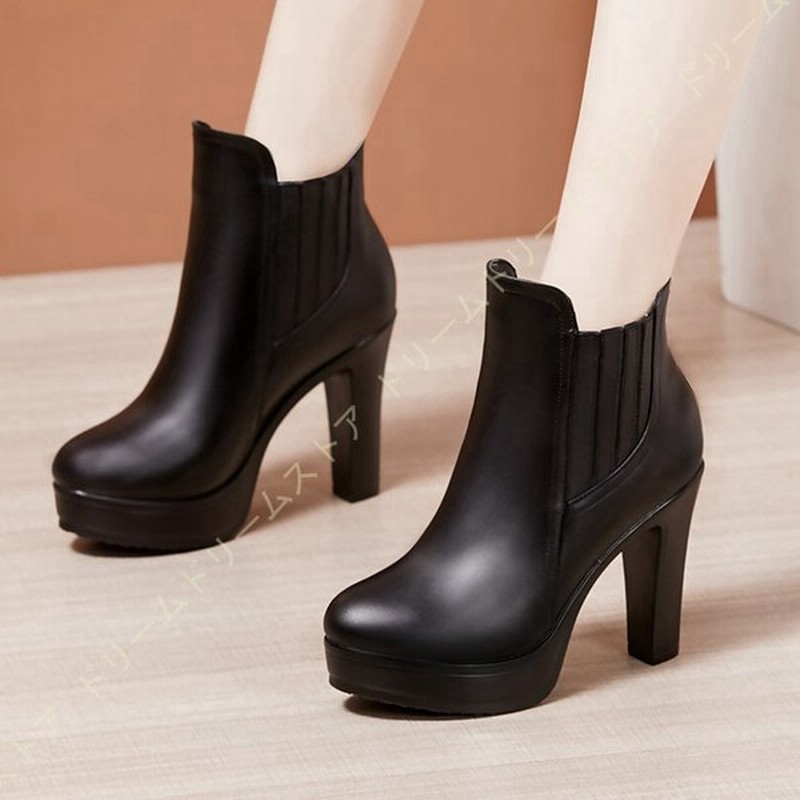 レディース ラウンドトゥ ブーティー ショートブーツ サイドゴア ブーツ 11cmヒール 痛くない 歩きやすい 大きいサイズ 小さいサイズ カジュアル 防滑 通販 Lineポイント最大0 5 Get Lineショッピング