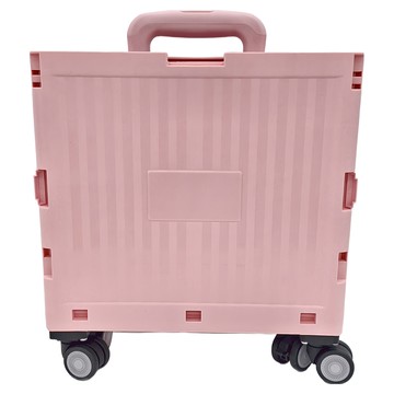 四輪摺疊手拉車 中號 45L  粉色  1個