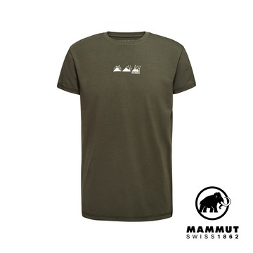【Mammut 長毛象】Mammut Seon T-Shirt Playground 有機棉短袖T恤 男款 深沼澤綠 #1017-06230