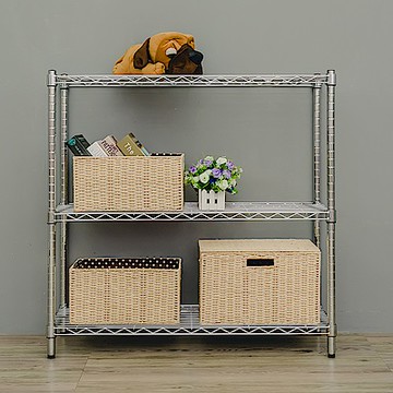 dayneeds 輕型 90x35x90cm 三層電鍍(鎖管)鐵架 波浪架/收納架/置物架