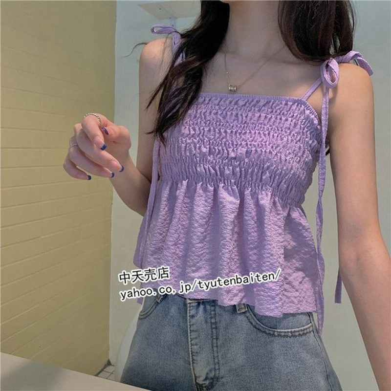 トップス キャミソール レディース 夏 キャミ フリル 韓国風 ノースリーブ 無地 インナー タンクトップ 着痩せ おしゃれ 可愛い お出かけ カジュアル 大人 全3色 通販 Lineポイント最大get Lineショッピング