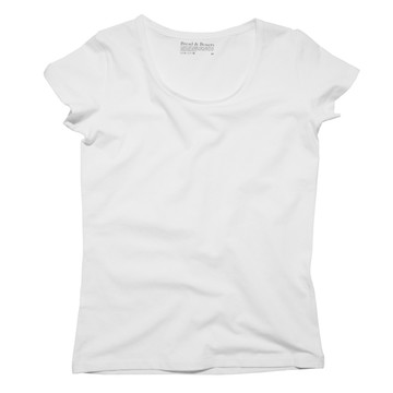 Bread & Boxers｜有機棉女用圓領T(白色)