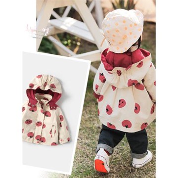 女寶寶春秋裝純棉外套新款中小童夾克衫女童夾棉風衣洋氣防風休閑