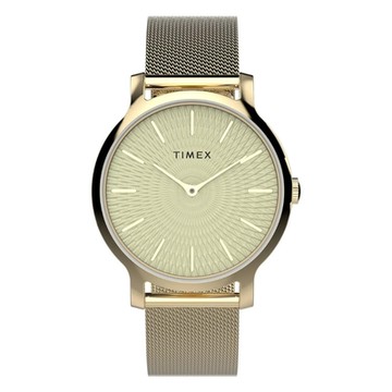 TIMEX  天美時 風格系列  34毫米超薄米蘭帶優雅手錶  (金TXTW2V92800)