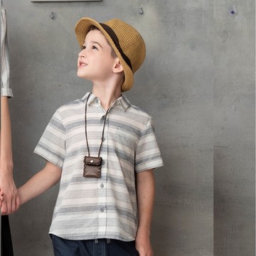 PIPPY百搭橫條襯衫 灰