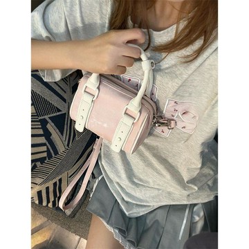 限時下殺！！甜美少女心休閒波士頓包包女通勤百搭手提斜挎枕頭包春夏季新款包0507