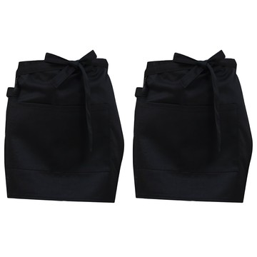 廚師短版圍裙  黑色  2個