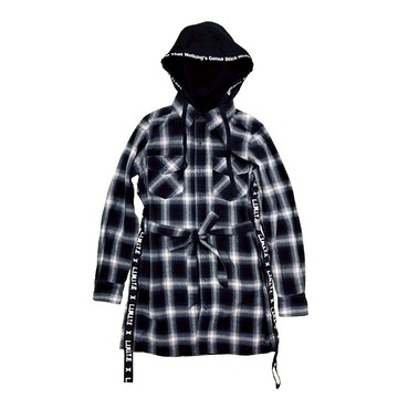 L.I.M.I.T.E - 女裝可拆帽條子恤衫裙