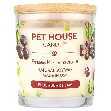 PET HOUSE 室內除臭寵物香氛蠟燭 接骨木莓  255g  1罐