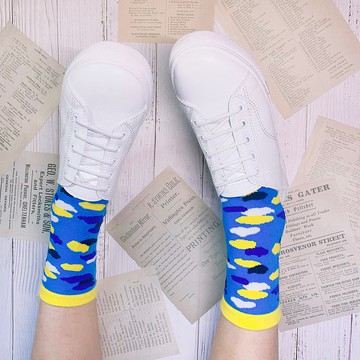 印花中筒襪系列 ─ 早晨荷包蛋