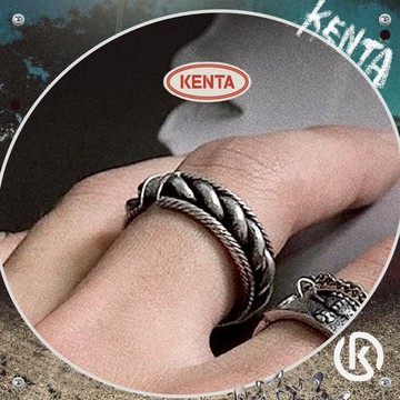 🌾健太選物🌾古銀仿舊麻花開口戒指 不銹鋼戒指 戒指男 開口戒 復古戒指 指戒 霧銀色