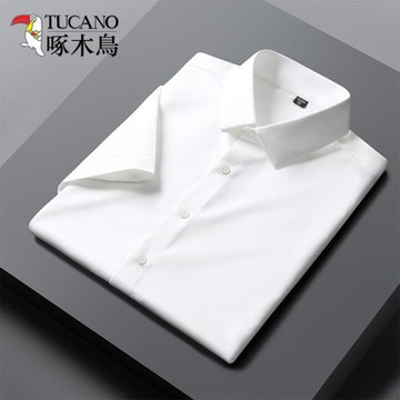 2025夏春季酒紅色襯衫男短袖商務休閑職業裝純色長袖襯衣男裝寸衫