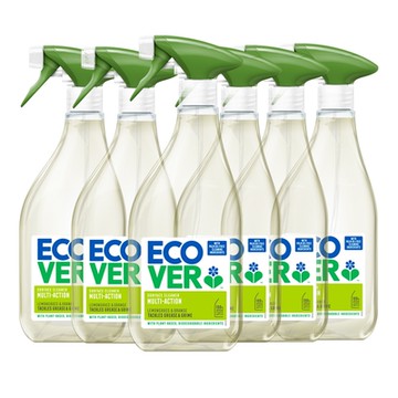ECOVER宜珂 廚房及各式表面清潔劑-檸檬草柑橘 500ml x6(家用除菌 多用途清潔)