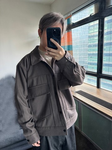 KAIKAI - Melancholy - 灰響立體剪裁羊毛夾克