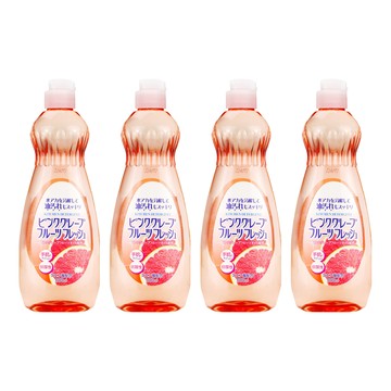 ROCKET火箭牌 葡萄柚洗碗精  600ml  日本製造  快速分解油汙  中性成分  環境友善  4瓶