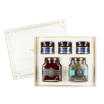 CHYUANFA 百年老店 放鬆閒適蜂蜜禮盒附提袋(迷你蜂蜜x3+特級原生野花蜜+香氛花草茶)