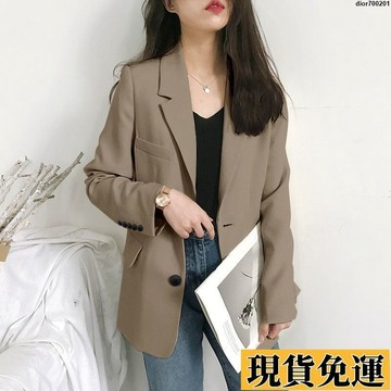 台灣限時熱賣 S-5XL 西裝 外套女 大碼寬松新款韓版高級上衣短款氣質西裝休閑西服
