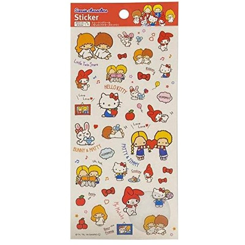 サンリオキャラクター トレーシングペーパー ステッカー シール 1シート 28枚 装飾スクラップブック用品 文房具 日本70年代ミックス 通販 Lineポイント最大get Lineショッピング