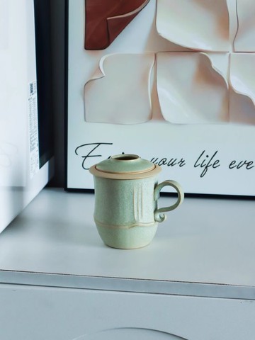 萬仟堂馬克杯辦公杯個人專用茶杯茶水分離水杯春竹