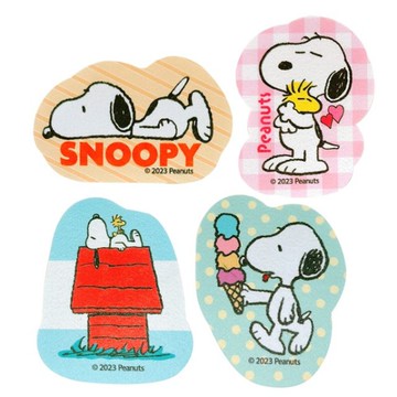 小禮堂 史努比 造型洗碗海綿4入組 (冰淇淋款)