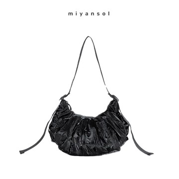 Miyansol - 韓國皺皺水餃包-神秘黑