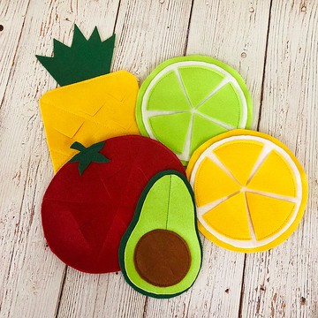 水果組合包 貓咪狗狗嗅聞墊 益智玩具 減壓玩具 慢食訓練毯