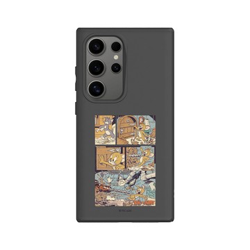 Galaxy S24 Ultra SolidSuit 黑 - 湯姆貓與傑利鼠 Tom and Jerry - 復古漫畫風
