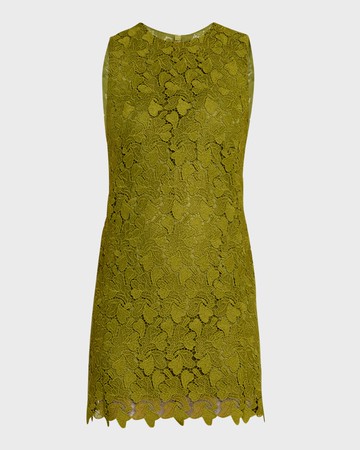 Floral Lace Sleeveless Mini Dress