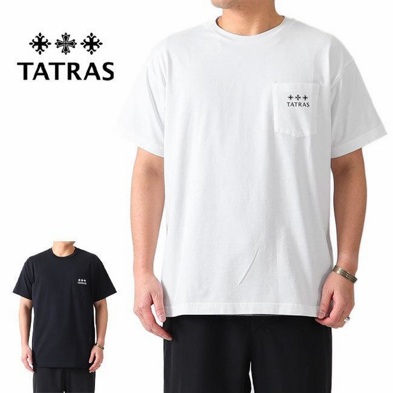 TATRAS タトラス バックロゴ 胸ポケット Tシャツ MTAT21S8122-M 半袖T