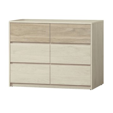 文創集 莫凡4尺六抽雙色斗櫃-121x40x82cm免組