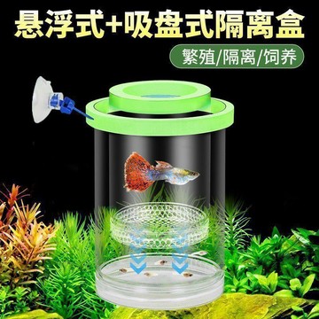 ⏳倒數出清⏳新款魚缸繁殖隔離盒懸孔雀魚幼魚產房母魚魚苗懸浮式漂繁殖孵化器