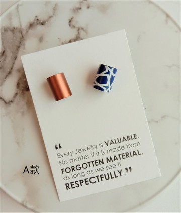 耳環_優雅金_亮眼藍_PICCOLO紙珠(M)