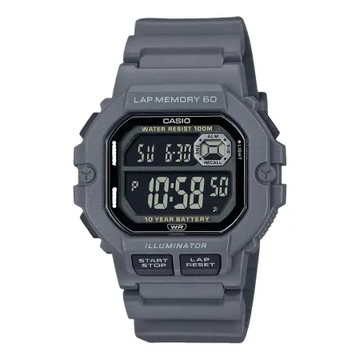 CASIO 卡西歐 電子錶 運動訓練 60圈記憶 膠質錶帶 防水 WS-1400H (WS-1400H-8B)