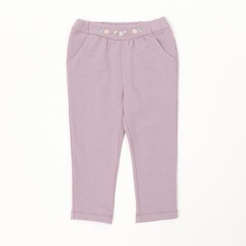 PIPPY 優雅刺繡小花長褲 紫-100