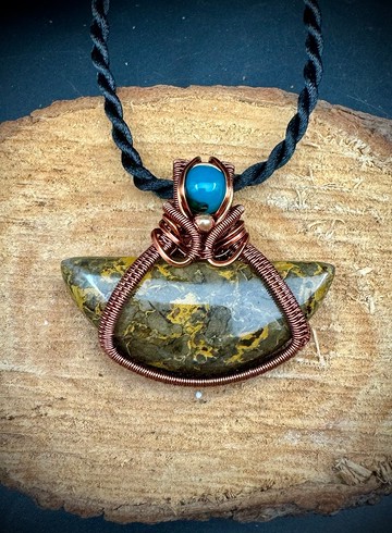 Lubar慢慢編織 金龍紋藍寶 雙面佩戴 金屬編織