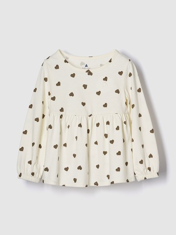 女幼童裝 純棉印花圓領長袖上衣-白底印花