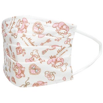 美樂蒂Melody 兒童用立體口罩，機車用口罩/衛生口罩/防塵口罩/拋棄式口罩/三層防塵口罩/兒童/不織布/立體，X射線【C386275】