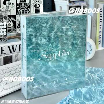 免運!新款玻璃海四格相冊硬殼A5四宮格開口活頁相冊3寸拍立得收納冊鉅惠