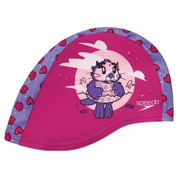 Speedo 幼童 泳帽 100%聚酯纖維  One Size  海獺 粉色  1個