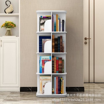 旋轉書架多層簡易書架落地置物架學生書柜創意兒童書架簡約現代【開春特惠】