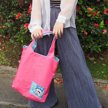 雙色托特包【再生寶特瓶環保防潑水】_雙正面肩背手提()