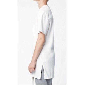 2025新款歐美高街FOG侃爺百搭休閑圓領短袖男潮牌加長開叉打底T恤