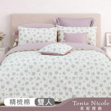 Tonia Nicole 東妮寢飾 法式玫瑰100%精梳棉兩用被床包組(雙人)