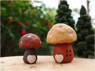 【蘑菇村 Mushroom Village】超可愛蘑菇屋(1大1小/2件組)