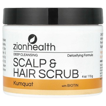 Zion Health, 含生物維生素的頭皮和頭髮磨砂膏，金桔，4 盎司（113 克）